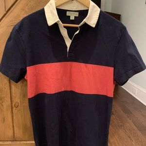 JCrew rugby style polo shirt